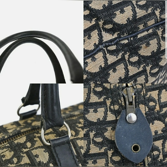 🌬CHRISTIAN DIOR Trotter Pattern Travel Hand Bag C - Picture 9 of 15